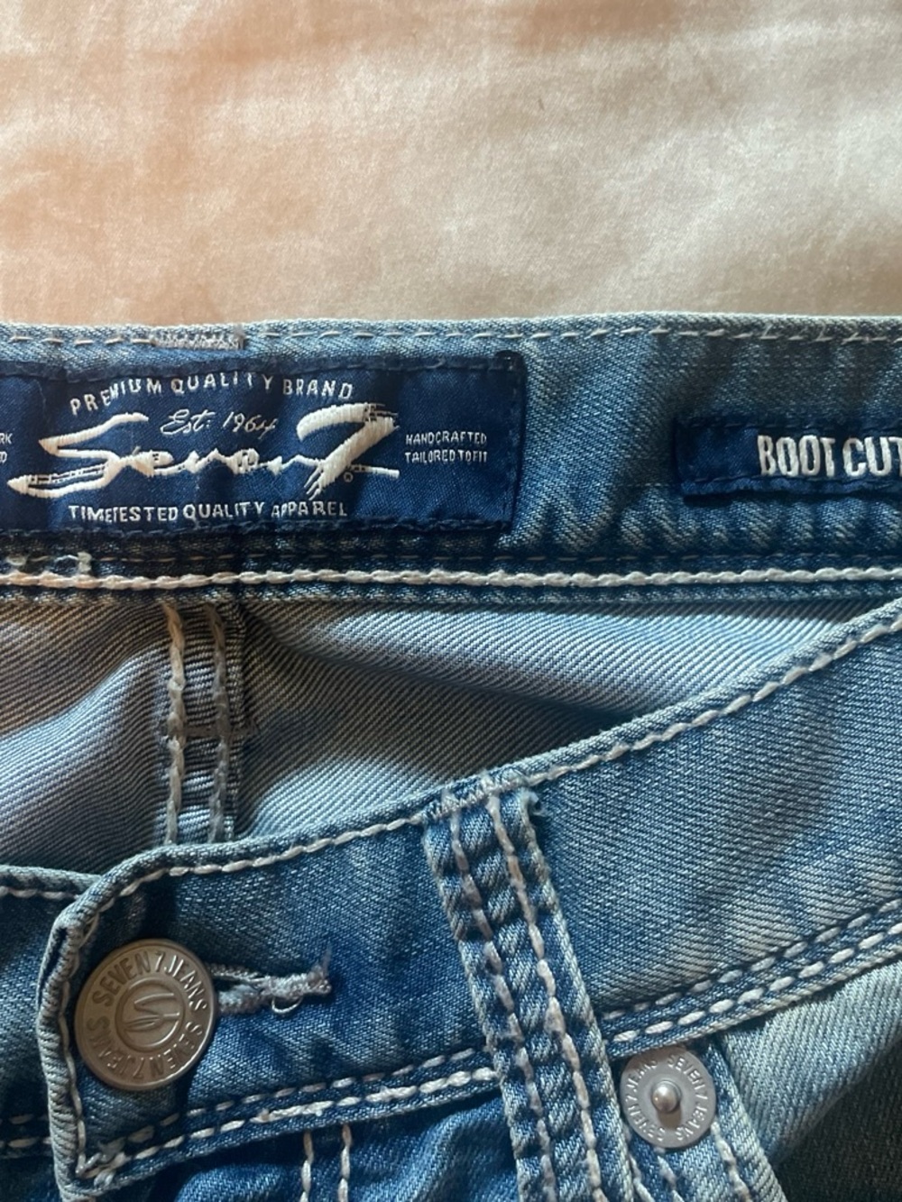 Seven7 Jeans Co. Medium Wash Bootcut Jeans - Blue - Picture 2 of 3